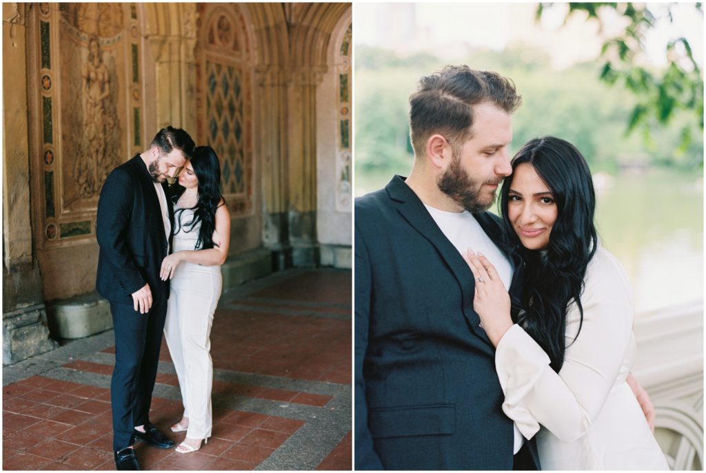 Bethesda Terrace engagement session in Central Park, captured by Sara Marx Photography, NYC couples photographer