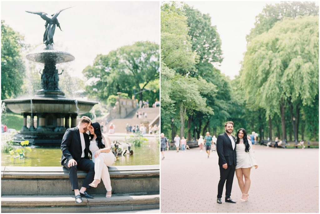 engagement session in Central Park, captured by Sara Marx Photography, NYC couples photographer